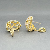 Estate David Yurman 18K Y Gold 1.20ctw G-H/VS2-SI1 Diamond Lattice Earrings