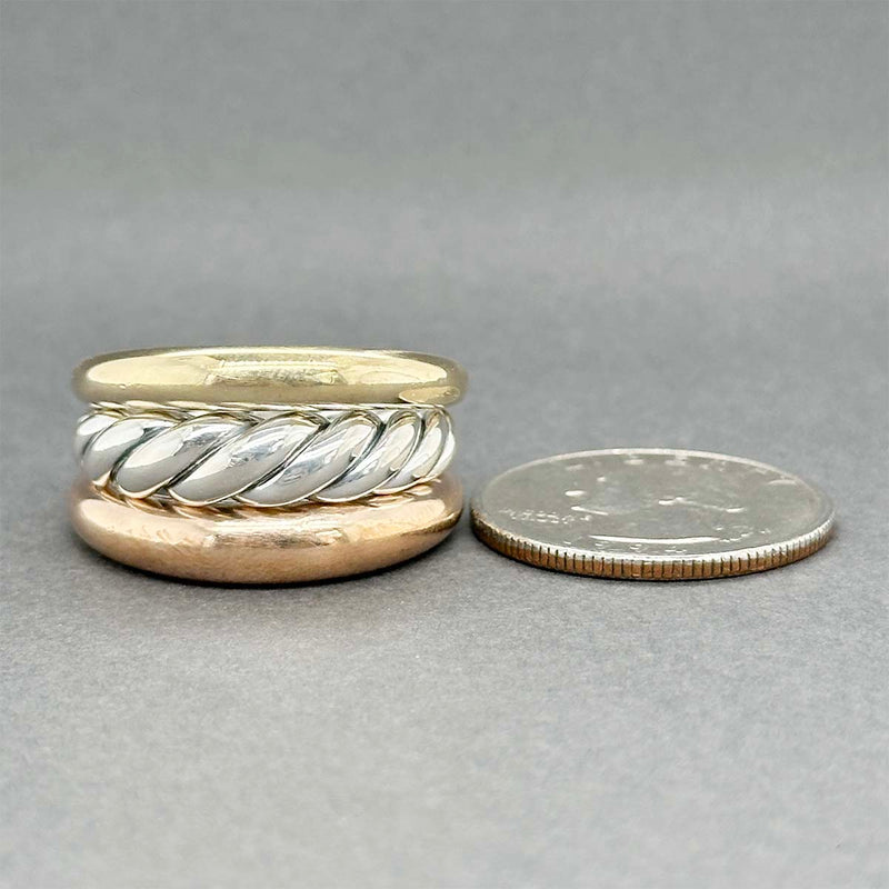 Estate David Yurman SS Brass & Bronze Pure Form Ring