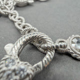 Estate Judith Ripka SS CZ Diamonique Fringe Necklace
