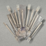 Estate International Silver Royal Danish SS Cocktail Forks Set of 11