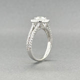 Estate 14K W Gold 1.37ctw Diamond Eng. Ring