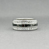 Estate 14K W Gold 4.72ctw Black-H-I/SI1-I1 Diamond Eternity Ring