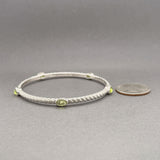 Estate Judith Ripka SS Peridot Bangle Bracelet