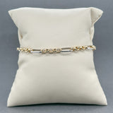 Estate 14K TT Gold 4.3mm Figaro Bracelet