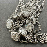 Estate 14K W Gold 1.32ctw H-I/SI1-2 Diamond By The Yard Necklace