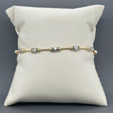 Estate 14K Y Gold 1.06ctw Diamond Link Bracelet