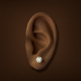 14K Y Gold 1.45ctw H/SI2 Diamond Stud Earrings GIA