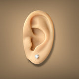 14K W Gold 0.50ctw F/VS1 Lab-Created Diamond Martini Set Earrings