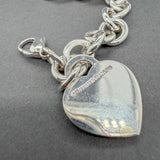 Estate Tiffany & Co. SS Heart Tag Bracelet