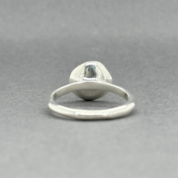 Estate SS 0.02ct K/I1 Diamond Flower Ring