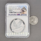 Estate 0.999 Fine Silver 2018-P Australian $2 Dove NGC MS 70