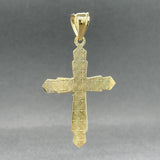Estate 14K TT CZ Cross Pendant