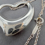 Estate Tiffany & Co. SS Peretti 35.5mm Open Heart Pendant