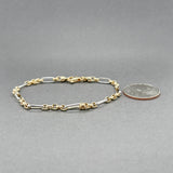 Estate 14K TT Gold 4.3mm Figaro Bracelet