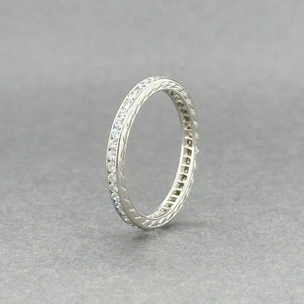 Estate Retro Platinum 0.29ctw Diamond Eternity Ring