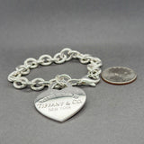 Estate Tiffany & Co. SS XL Heart Tag Bracelet