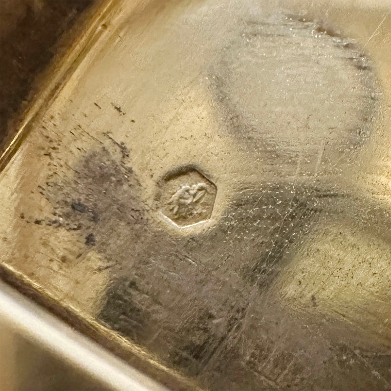 Estate Antique Cartier 18K Y Gold 0.74ctw Sapphire Makeup Compact