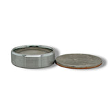 Platinum 7mm Brushed Finish Wedding Band 10