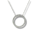 SS 0.50ct F-G/VS2 Lab Created Diamond Circle Pendant