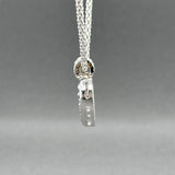 Estate 14K W Gold 1.22ctw H-I/SI1-I2 Diamond Heart Pendant