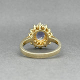 Estate 14K Y Gold 1.08ct Tanzanite & 0.91ctw Diamond Ring