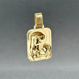 Estate 18K Y Gold Mother Mary Pendant