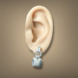 Estate David Yurman SS Diamond Renaissance Drop Earrings