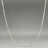 Estate 14K W Gold 1.02mm 16” Cable Chain