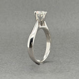 Estate 14K W Gold 0.61ct J/VS1 Diamond Eng. Ring