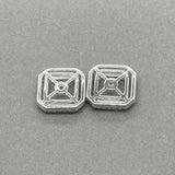 Estate 18K W Gold 0.48ctw G-H/VS2-SI1 Diamond Earring Jackets