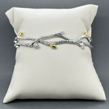 Estate Stephen Dweck SS 18 0.14ctw Diamond Fortuna Branch Bracelet