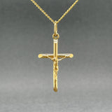 Estate 18K Y Gold 32.5mm Crucifix Pendant