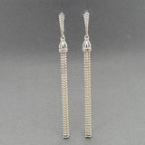 Estate Lagos SS Beaded Tassel Drop Earrings