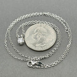 Estate 14K W Gold 0.35ct F/SI2 Diamond Pendant