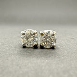 Estate 14K W Gold 0.55ctw G-H/SI2 Diamond Stud Earrings