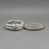 Estate David Yurman SS 0.06ctw Diamond X Crossover Ring