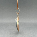 Estate 14K R Gold SS Wave Pendant