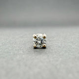 Estate 14K W Gold 0.07ct I/VS2 Diamond Single Stud Earring