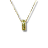 14K Y Gold 0.39ctw Peridot Rondell Pendant