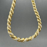 Estate 18K Y Gold 1.34ctw F-H/SI1 Diamond Link Necklace