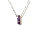 14K Y Gold 0.39ctw Amethyst Rondell Pendant