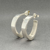 Estate Georg Jensen SS J Hoop Earrings