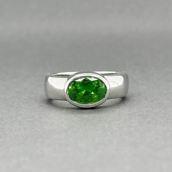 Estate 14K W Gold 1.61ct Garnet Ring