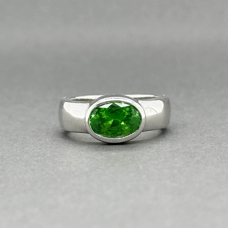 Estate 14K W Gold 1.61ct Garnet Ring