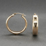 Estate 14K Y Gold 25.32mm Hoop Earrings