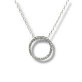 SS 0.25ct F-G/VS2 Lab Created Diamond Circle Pendant