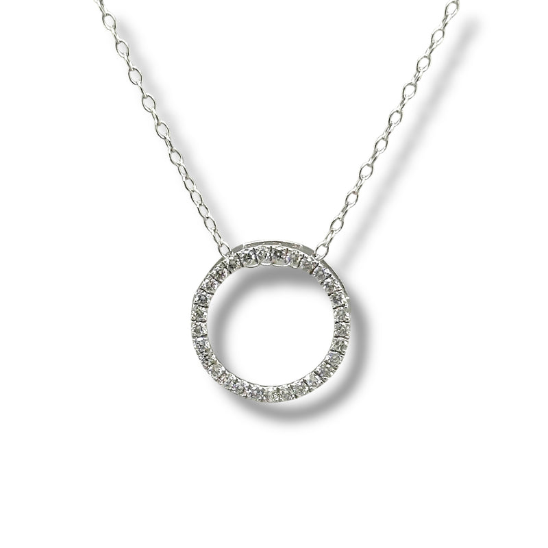 SS 0.25ct F-G/VS2 Lab Created Diamond Circle Pendant