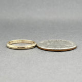 Estate 14K Y Gold 2.19mm Milgrain Ring