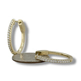 14K Y Gold 0.38ctw Diamond Hoop Earrings