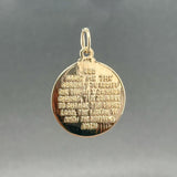 Estate 14K Y Gold Serenity Prayer Pendant